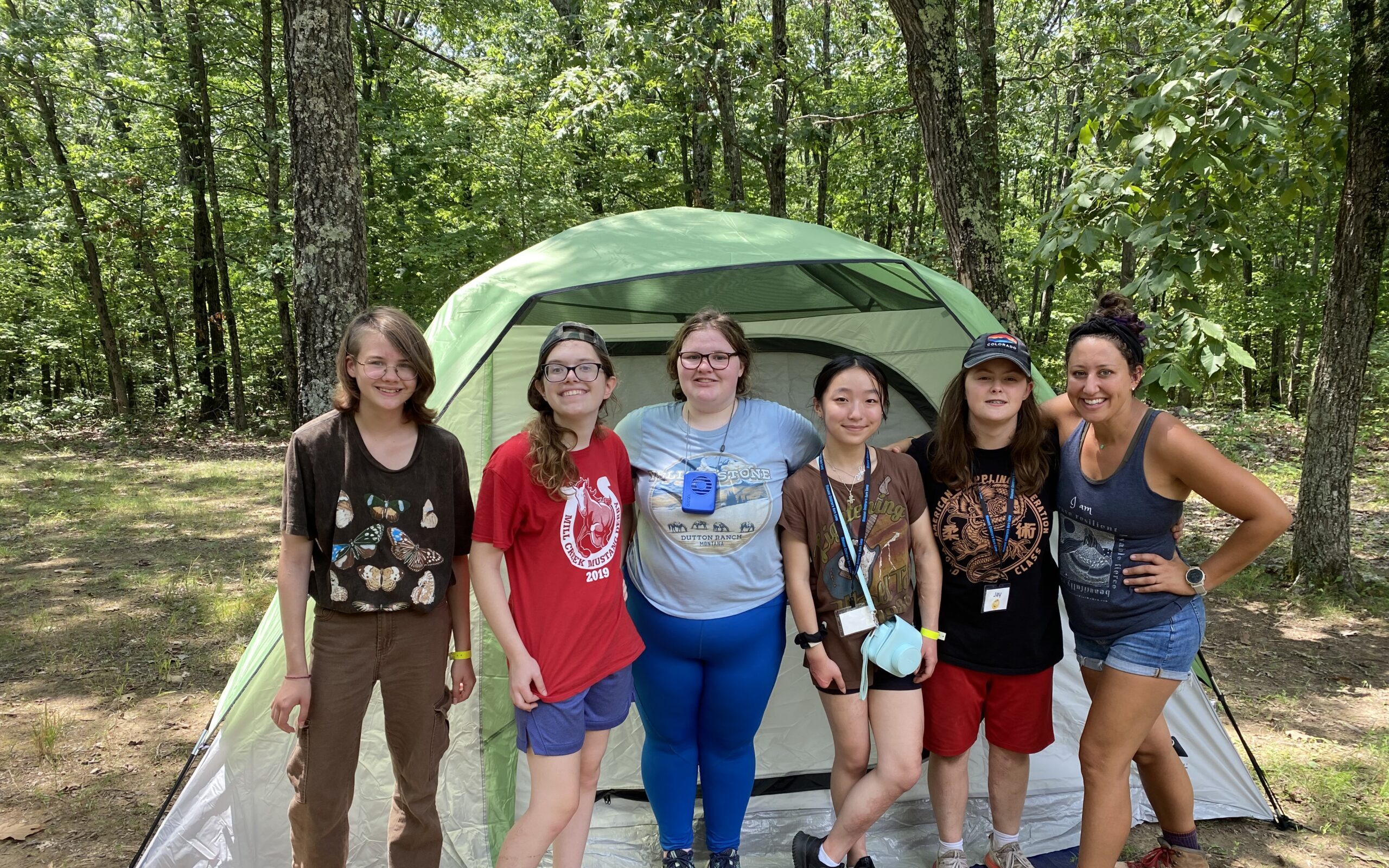 Pitching a tent
